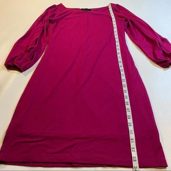 Cynthia Rowley Size XS Megenta Split Sleeve‎ Boat Neck Comfy Boho Dress - Picture 4 of 6